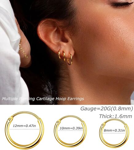 PLOMFOV Small Earrings Studs Stainless Steel Stud Earrings Set for Women Men CZ Heart Opal Moonstone Flat Back Earrings Studs 20G Cartilage Hoop Earrings Hypoallergenic for Sensitive Ears in Kuwait