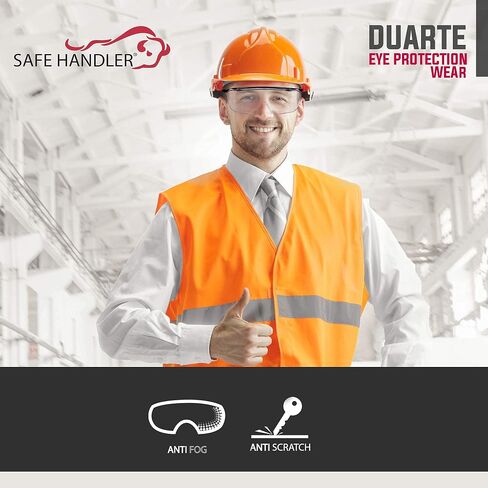 Duarte Premium Over The Glass Safety Glasses; ANSI Z87.1 Lenses with Anti-Fog & Scratch, UV400 Protection in Saudi Arabia