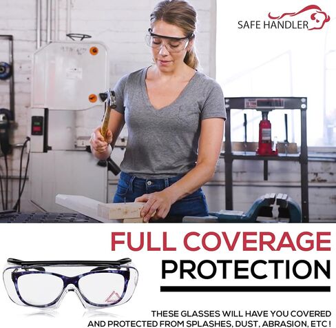 Duarte Premium Over The Glass Safety Glasses; ANSI Z87.1 Lenses with Anti-Fog & Scratch, UV400 Protection in Saudi Arabia