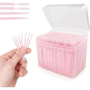 Double Head Disposable Interdental Brushes, 1060 Pcs Oral Hygiene Cleaner Stick Portable Plastic Toothpicks Oral Care Toothpicks Teeth Cleaning Tool