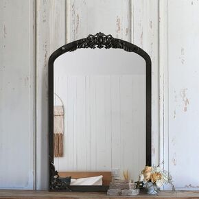 NicBex Vintage Carved Wall Mirror, 3624, Black