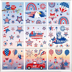 Valentine's Day Hearts Window Clings for Glass Window 7 Sheets 127 Pcs Happy Valentines Day Heart Window Stickers Decals Decorations Party Supplies for Wedding Anniversary Valentines