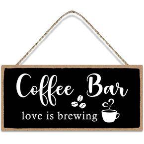 Electronics Coffee and Tea Vintage Kitchen Coffee Sign, Funny Black Farmhouse Wooden Hanging Wall Art Coffee Plaque for Home Kitchen Office Coffee Bar Porch Decor, 5 x 10 inch