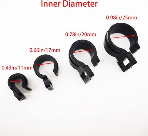 20PCS Plastic C Clamp for Camping Awning Tent Poles of 11mm/17mm/20mm/25mm Black Clip to Fix Tent Cover Screen for Width of Webbing Strap Less Than 19mm/21mm/25mm in Saudi Arabia