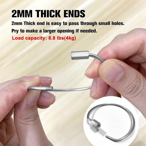 مجموعة من 6 حلقات مفاتيح قفل مترابطة من CrocSee (قطر 2.5 بوصة)، منظم حلقة سلسلة مفاتيح من الفولاذ المقاوم للصدأ مع قفل لولبي، حامل حلقة مفاتيح عالي التحمل in Kuwait