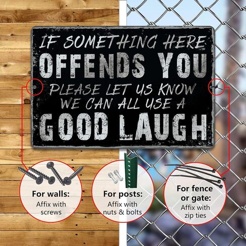 Yniaun Decor Funny Man cave Decor Vintage Sarcasm Metal Tin Signs for Home Bar Wall Decor Gifts 12 x 8 Inches Outdoor & Indoor Warning Dose Not Play Well with Liberals in Saudi Arabia