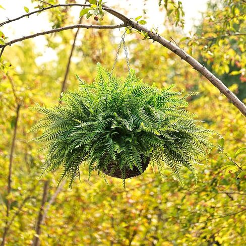 QIANYUN 2PCS Fake Hanging Plant- 31in Artificial Geraniums for Outdoors UV Resistant for Bedroom Living Room Garden Decor- Including Hanging Planters(Red) in Saudi Arabia