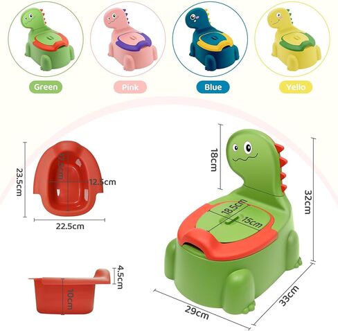 Potty Seat potty Training Chair Baby Toddler Boys Girls Toddler Dinosaur Potty Comfortable children 1-6 years old Baby toilet Toddler Animal potty seat with lid back potty trainer (Pink) in Kuwait