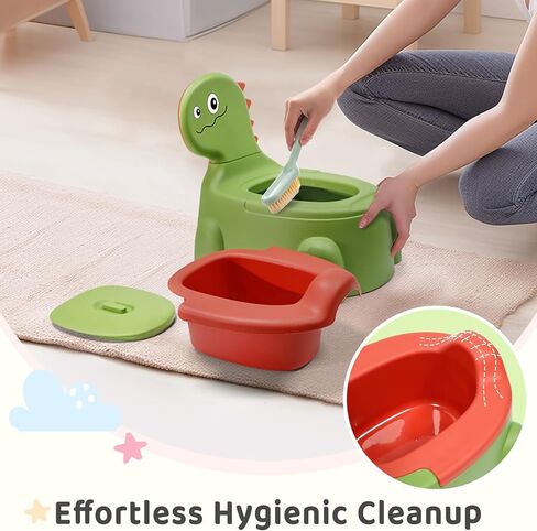 Potty Seat potty Training Chair Baby Toddler Boys Girls Toddler Dinosaur Potty Comfortable children 1-6 years old Baby toilet Toddler Animal potty seat with lid back potty trainer (Pink) in Kuwait