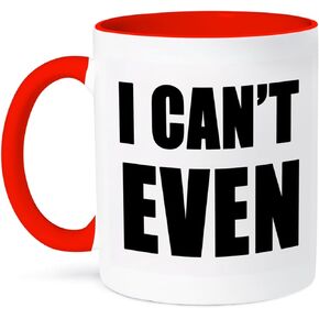 3dRose I Cant Even Mug, 11 oz, Black/Blue