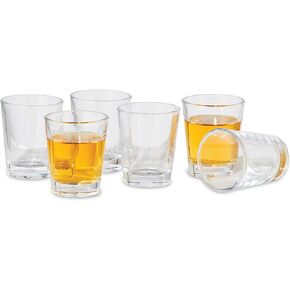 Oggi Tall Shot Glasses w/Heavy Base, Set 6 - Real Glass Shot Glass Set, Cool & Classic Design Ideal Groomsmen Gifts, Tequila Shot Glasses, Bachelor Party Favors for Men - 2oz / 59ml