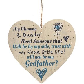 Godmother Plaque Will You Be My Godmother Proposal - Best Godmother Gift Wooden 4 x 4 inch (A)
