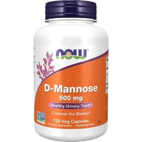 NOW Supplements, D-Mannose 500 mg, Non-GMO Project Verified, Healthy Urinary Tract*, 120 Veg Capsules