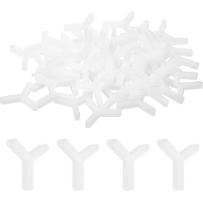 uxcell 200Pcs Wall Floor Tile Plastic Y Type Spacers Tiling Tools 1.5mm 1/16 Inch Hexagon Tile Spacers for Ceramic Tiles Installation, White