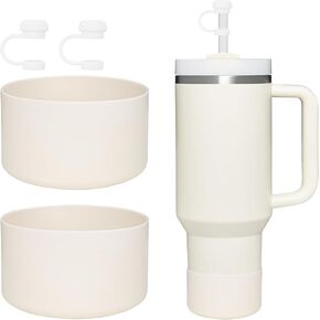 HEYSKAY 2pcs Protective Flask Silicone Boot Base for Stanley Quencher Adventure 40oz & Stanley IceFlow 20oz 30oz Tumbler, and Compatible with 12-24oz Hydro Sport Water Bottles,Yeti and More