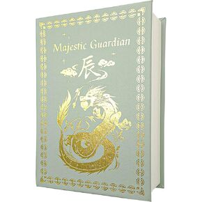 Zodiac Sign Book Shaped Jewelry Organizer - Stand-up Jewelry Box with Luxury & Noble Appearance – Large Storage with PU Leather & Magnetic Lock (Dragon_Green)