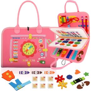 Nehas Busy Book for Toddlers - Montessori Educational Activity for Fine Motor Skills Development Learning and Playing Interactive Kids’ Early Childhood, Travel-Friendly, Multi-Sensory