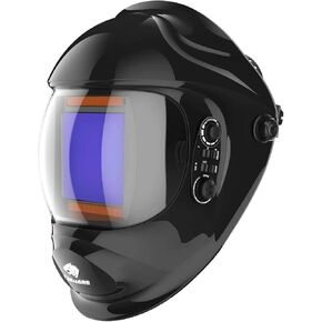 TEKWARE Ultra Large Viewing Screen True Color Solar Power Auto Darkening Welding Helmet, Hemispherical 4C lense, 4 Arc Sensor Wide Shade 4~5/9-9/13 for TIG MIG Arc Weld Grinding Welder Mask