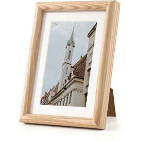 Axeman 16x20 Picture Frames for Wall - 16 x 20 Frame with Mat for 11x14 - Solid Ash Wood 16x20 Poster Frame with Tempered Glass - Natural Wood Frames for Displaying Horizontally or Vertically