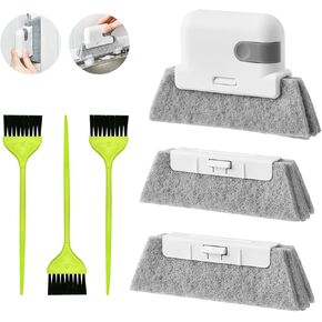 Window Groove Cleaning Brush, 8Pcs Crevice Cleaning Tools Kit, Magic Gap Cleaner for Kitchen/Sinks/Stove/Botter/Window/Sliding Door Track/Keyboard/Car Vents/Air Conditioner, Household Cleaning Tools