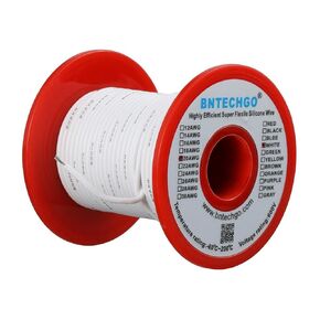 BNTECHGO 20 Gauge Silicone wire spool 100 ft Black Flexible 20 AWG Stranded Tinned Copper Wire