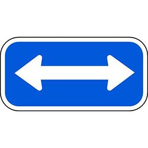 Zing Green Products 2290 Recycled Aluminum "Double Arrow" Parking Sign, Engineer Grade Prismatic, 12" Length, 6" Width