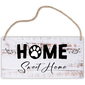House Warming Gifts New Home Wooden Hanging Plaque, Home Sweet Home Sign, Housewarming Gift Farmhouse Wall Decor for Home Living Dining Room Bedroom Entryway Hallway -A10
