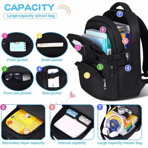 AFGWK Cute Backpack for School Girls Kids Aesthetic School Bag Backpack for Women Travel Laptop Child Bookbags in Kuwait