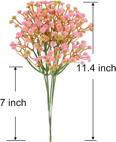ABAJI Artificial Flower 12PCS Plastic Babys Breath Table Decoration Wedding Deco Indoor Outdoor in Saudi Arabia