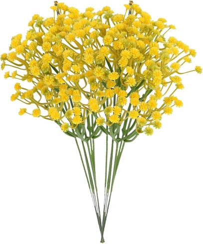 ABAJI Artificial Flower 12PCS Plastic Babys Breath Table Decoration Wedding Deco Indoor Outdoor in Saudi Arabia