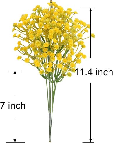 ABAJI Artificial Flower 12PCS Plastic Babys Breath Table Decoration Wedding Deco Indoor Outdoor in Saudi Arabia