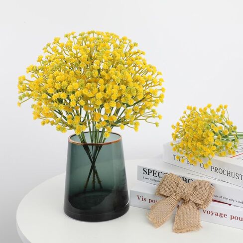 ABAJI Artificial Flower 12PCS Plastic Babys Breath Table Decoration Wedding Deco Indoor Outdoor in Saudi Arabia