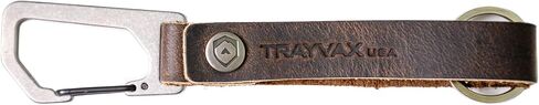 سلسلة مفاتيح جلدية من Trayvax Keyton، سلسلة مفاتيح بمشبك حلقة تسلق سريعة التحرير للرجال والنساء، من الفولاذ المقاوم للصدأ in Kuwait