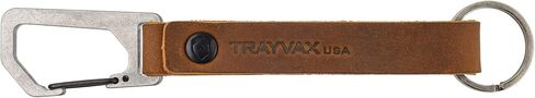 سلسلة مفاتيح جلدية من Trayvax Keyton، سلسلة مفاتيح بمشبك حلقة تسلق سريعة التحرير للرجال والنساء، من الفولاذ المقاوم للصدأ in Kuwait