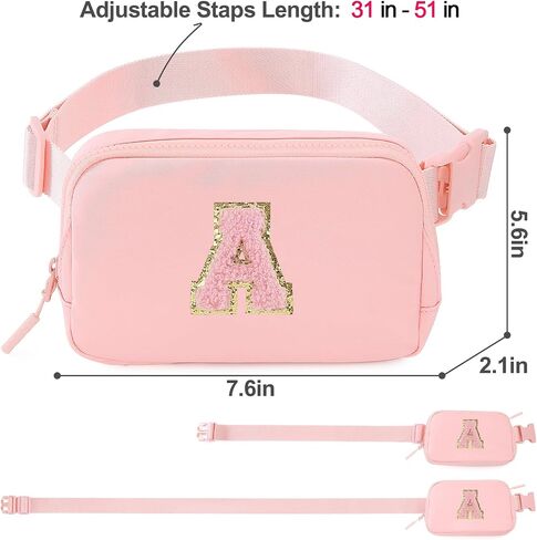 Titosha Valentine Gifts for Her Initial Fanny Pack for Girls Belt Bag with Extender Strap Mini Crossbody Bum Hip Travel Purse Graduation Gifts Trendy Beige Pouch Ivory E in Saudi Arabia