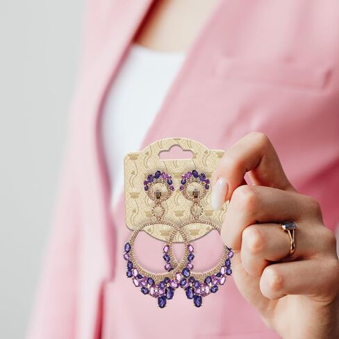 GLOBLELAND Earring Display Cards Cutting Dies for Card Making Necklace Keychain Card Metal Die Cuts Cutting Dies Template DIY Scrapbooking Small Business Bracelet Packaging Craft Decor in Saudi Arabia