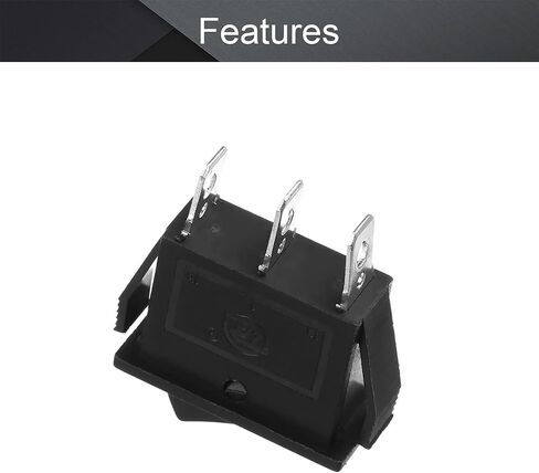 Fielect 5 قطعة KCD3 ON/Off مفتاح الروك المستدير 2Pin 250 فولت/16A 125 فولت/20A سيارة قارب أسود الروك التبديل تبديل in Kuwait