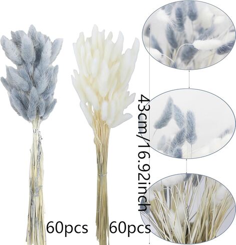 CITYES 120pcs Artificial Flower Rabbit Tail red Brown Dark in Kuwait