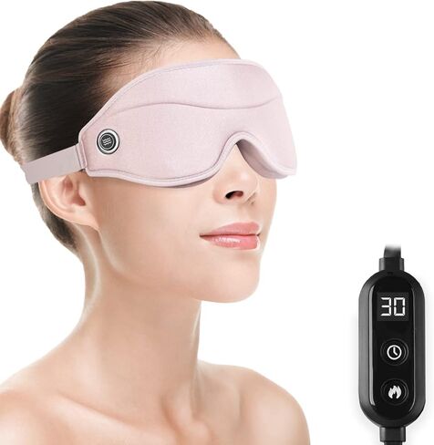 قناع تدليك العين 3 في 1 من دكتور بريبير، مدلك محيطي ثلاثي الأبعاد للعيون الجافة مع 3 أوضاع اهتزاز، التحكم في درجة الحرارة والمؤقت، ضغط USB دافئ للعين للنوم، العيون الجافة، العيون المتعبة، MGD، وردي in Kuwait