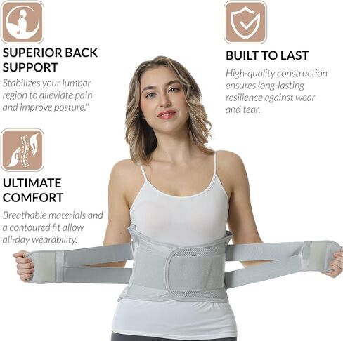 NeoTech Care Adjustable Double Pull Lumbar Brace/Lower Back Belt, Black, Size M in Saudi Arabia
