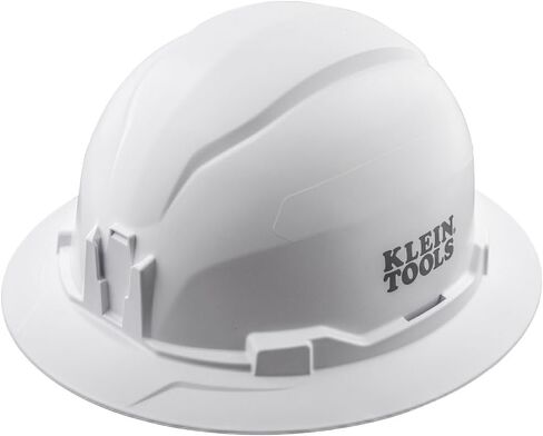 Klein Tools 60406RL Hard Hat, Rechargeable Headlamp, Non-vented, Full Brim Style, Padded Self-Wicking Odor-Resistant Sweatband, Tested up to 20kV, White in Saudi Arabia