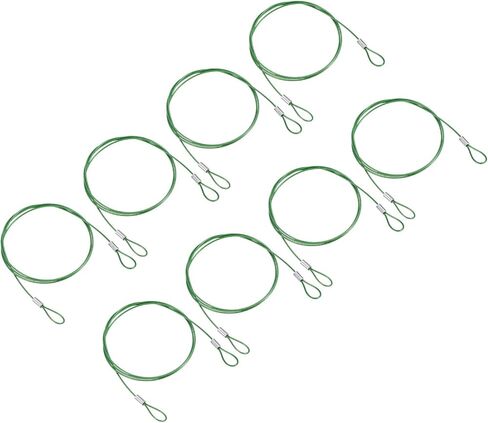 PATIKIL 3.3Ft Safety Cable Lock, 8 Pack Stainless Steel 1.5mm Dia Security Wire Rope with Double Loop for Stage Lighting Luggage Lock Clear in Saudi Arabia