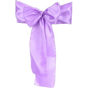 PATIKIL 7"x108" Satin Chair Sashes, 10 Pack Banquet Chair Decorative Ties Bows Chair Cover Decor for Wedding Reception Party Events, Rose Gold