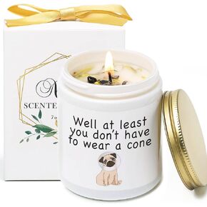 Get Well Soon Gifts for Women, Take Your Pain Scented Soy Candle, Feel Better, After Surgery Recovery Gifts for Women, Her, Friends, Vanilla&Lavender Scented Candles with Crystal
