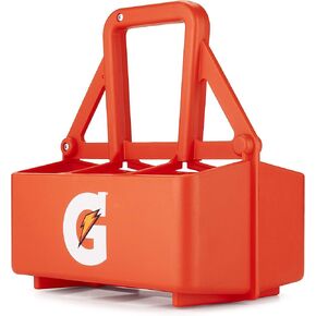 Gatorade 6ct Squeeze Bottle Carrier, Team Equipment, Bottle Caddy, Bottle Holder, Bottles Not Included, Orange