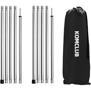 Telescoping Tent Poles Adjustable Tarp Poles Camping Stainless Steel Lightweight Tent Poles for Trap Sun Sails Canopy Awning Shelter Backpacking Hiking 78 in Set of 4