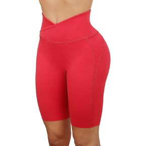 MotoRun Biker Shorts Women Tummy Control - High Waisted Workout Shorts No Front Seam Butt Lifting Running Yoga Short Leggings