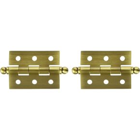 Deltana CH2015U3-UNL Solid Brass 2-Inch x 1-1/2-Inch Cabinet Hinge with Ball Tips