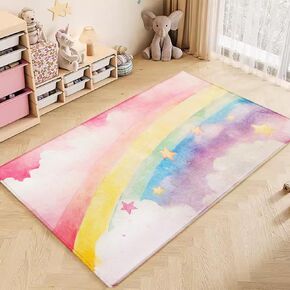 ABREEZE Kids Rug Play Mat Ultra Soft Rugs for Kids Room, 3.3'x5' Non Slip Cartoon Children Nursery Rug Baby Rug Area Rug Kids Carpet for Bedroom Decor Playroom Living Room in Kuwait