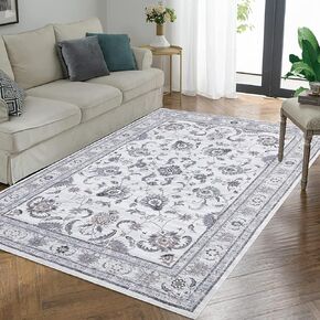سجادة ROYHOME طويلة للمدخل مقاس 2 × 6 سجادة مطبخ عتيقة مقاومة للبقع وغير قابلة للانزلاق لغرفة النوم وغرفة المعيشة سجادة لمدخل الغسيل في الردهة، مقاس 2 × 6 بوصة أزرق